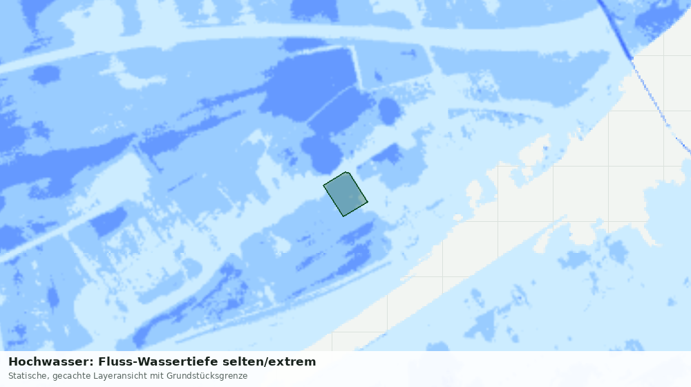 Statische Kartenansicht: Hochwasser: Fluss-Wassertiefe selten/extrem
