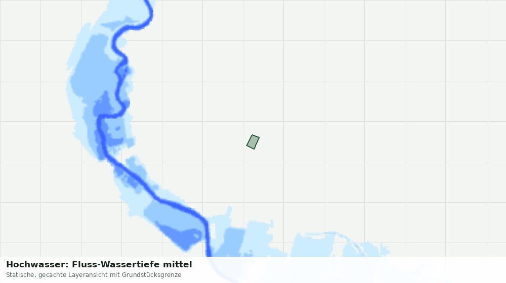 Statische Kartenansicht: Hochwasser: Fluss-Wassertiefe mittel