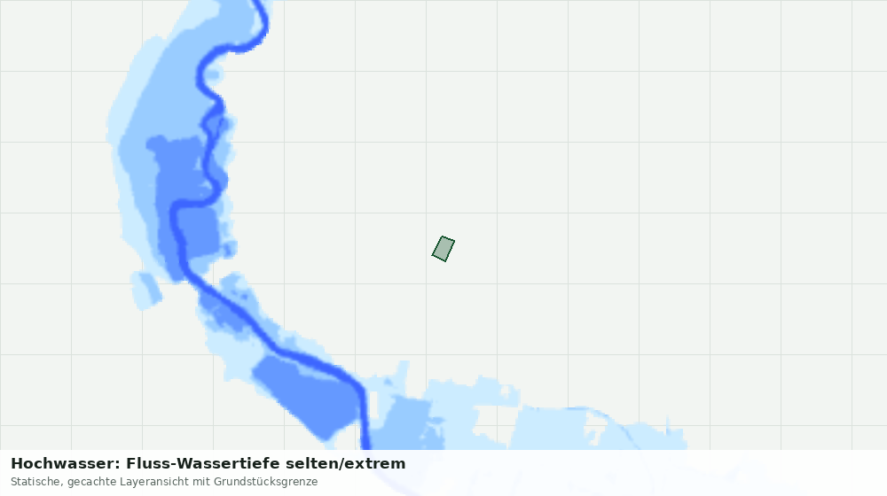 Statische Kartenansicht: Hochwasser: Fluss-Wassertiefe selten/extrem