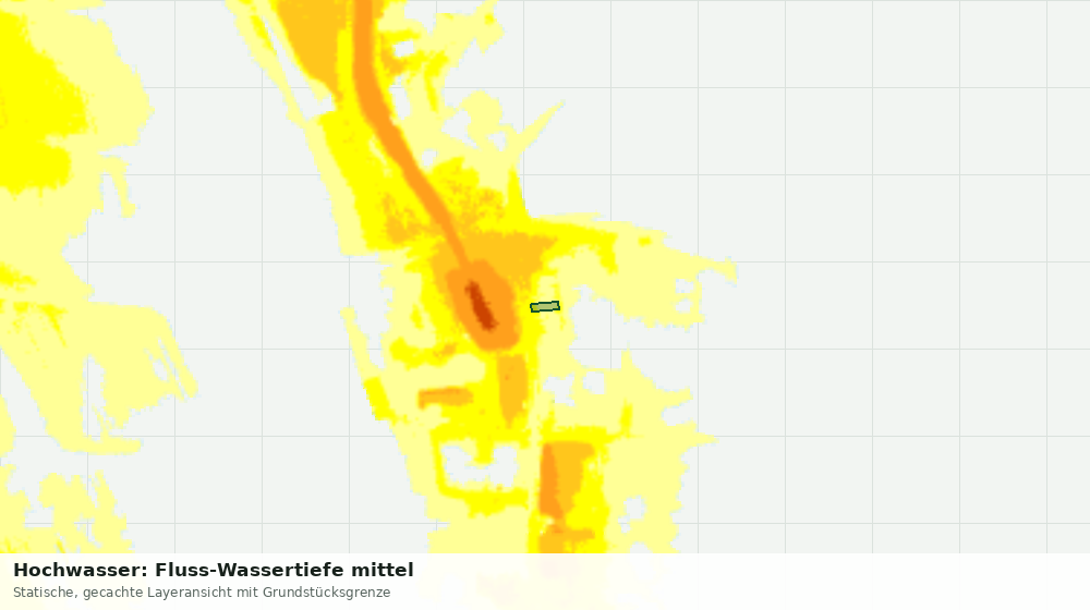 Statische Kartenansicht: Hochwasser: Fluss-Wassertiefe mittel