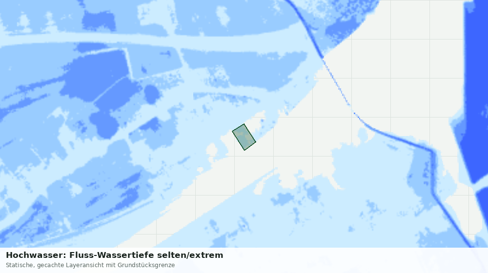 Statische Kartenansicht: Hochwasser: Fluss-Wassertiefe selten/extrem