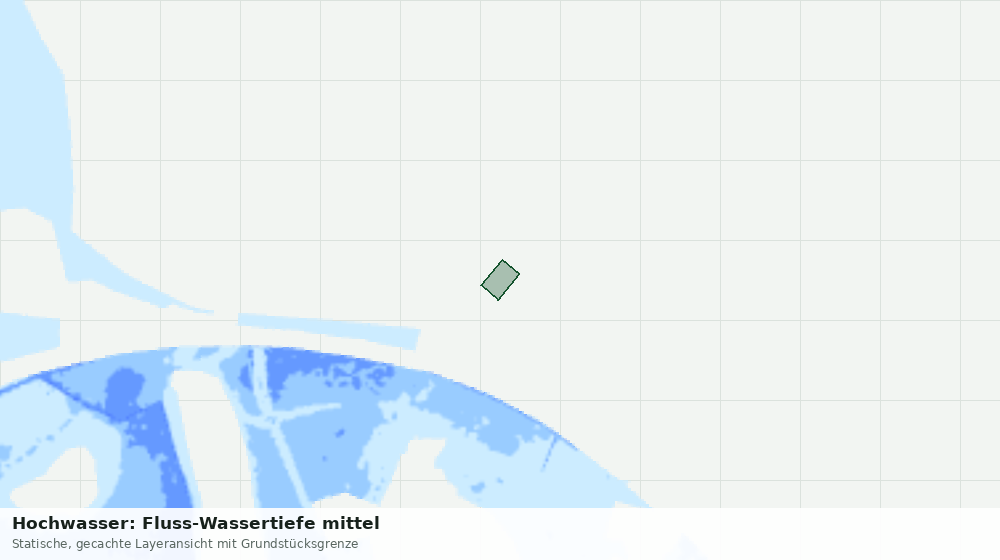 Statische Kartenansicht: Hochwasser: Fluss-Wassertiefe mittel