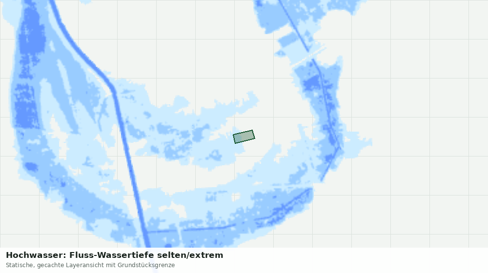Statische Kartenansicht: Hochwasser: Fluss-Wassertiefe selten/extrem