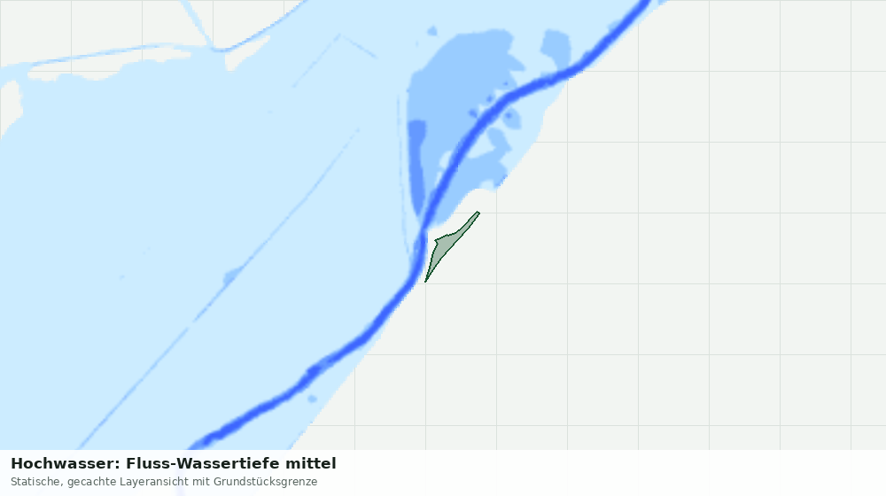Statische Kartenansicht: Hochwasser: Fluss-Wassertiefe mittel