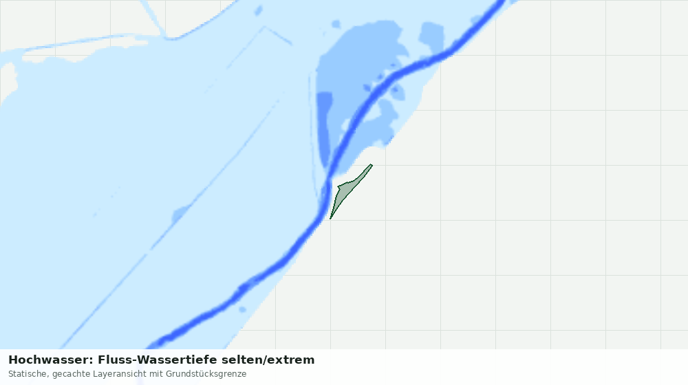 Statische Kartenansicht: Hochwasser: Fluss-Wassertiefe selten/extrem