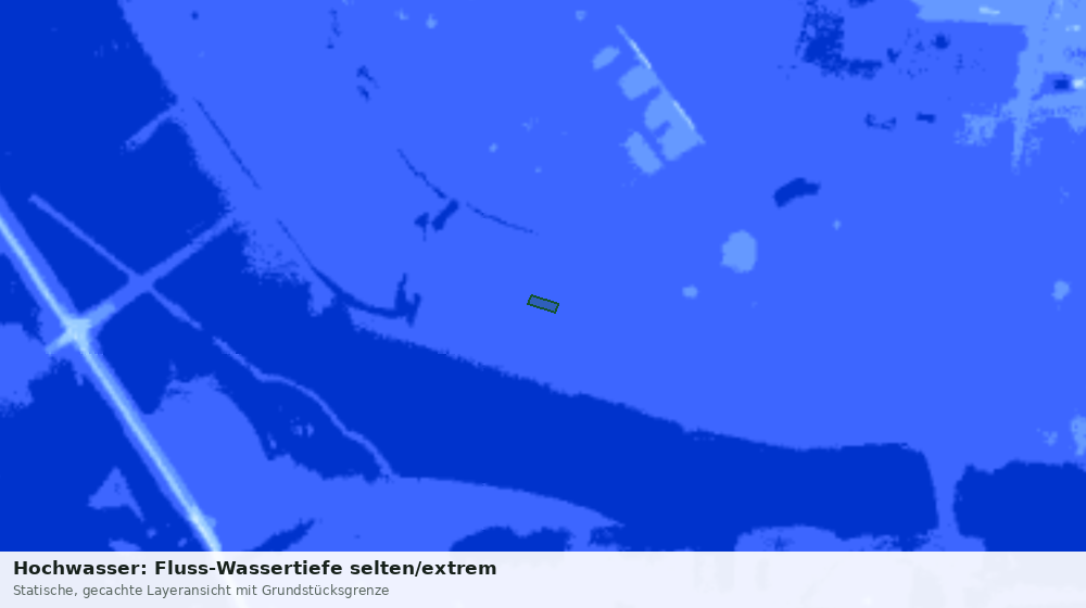 Statische Kartenansicht: Hochwasser: Fluss-Wassertiefe selten/extrem