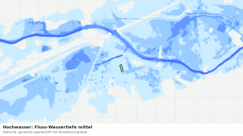 Statische Kartenansicht: Hochwasser: Fluss-Wassertiefe mittel
