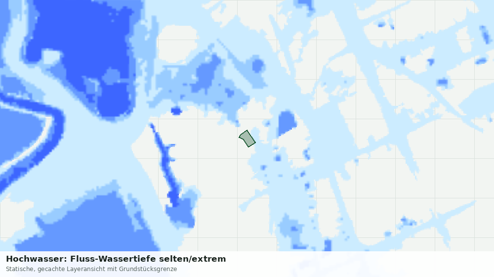Statische Kartenansicht: Hochwasser: Fluss-Wassertiefe selten/extrem