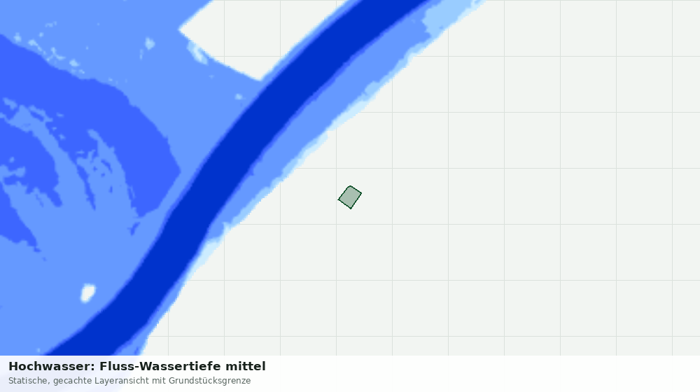 Statische Kartenansicht: Hochwasser: Fluss-Wassertiefe mittel