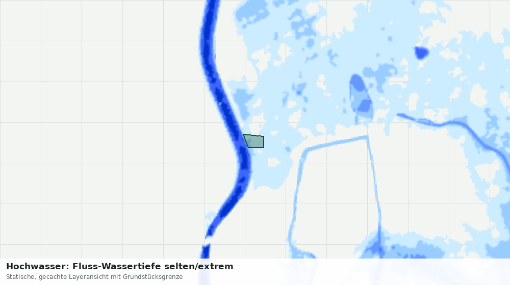 Statische Kartenansicht: Hochwasser: Fluss-Wassertiefe selten/extrem