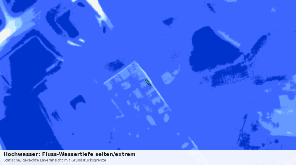 Statische Kartenansicht: Hochwasser: Fluss-Wassertiefe selten/extrem