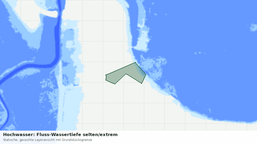 Statische Kartenansicht: Hochwasser: Fluss-Wassertiefe selten/extrem
