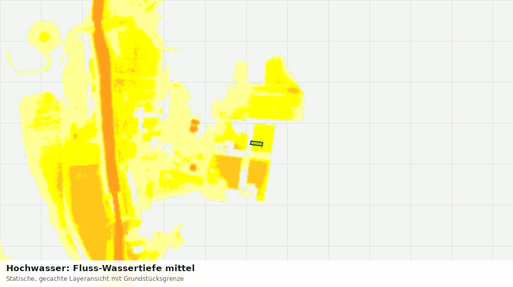 Statische Kartenansicht: Hochwasser: Fluss-Wassertiefe mittel