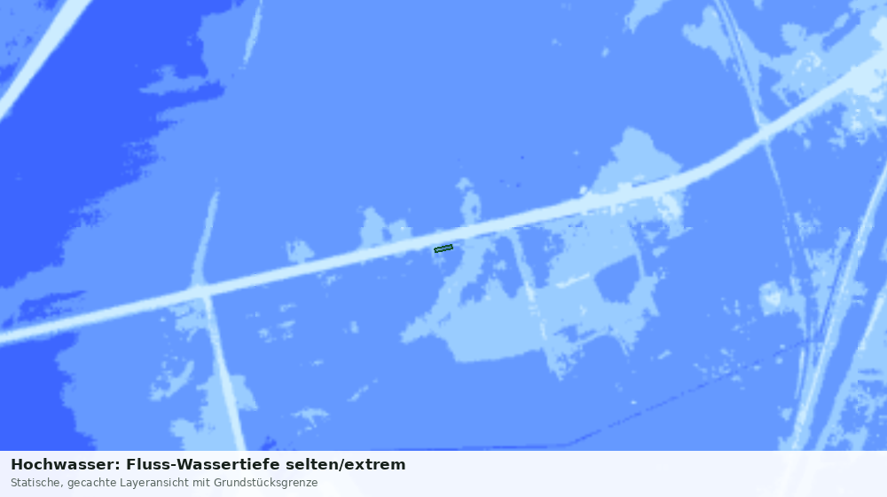 Statische Kartenansicht: Hochwasser: Fluss-Wassertiefe selten/extrem