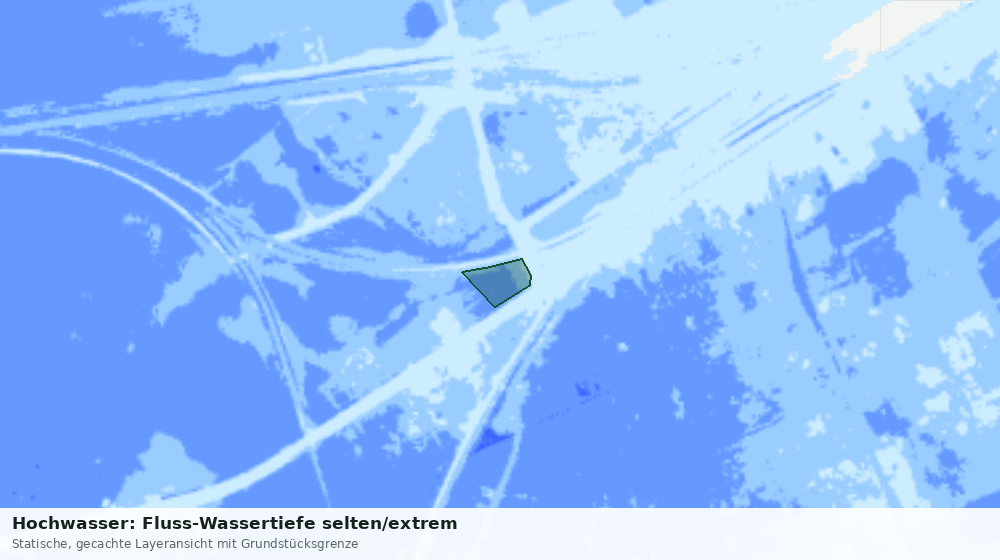 Statische Kartenansicht: Hochwasser: Fluss-Wassertiefe selten/extrem