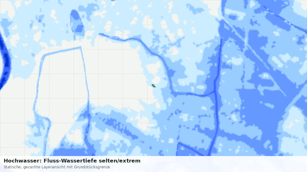 Statische Kartenansicht: Hochwasser: Fluss-Wassertiefe selten/extrem
