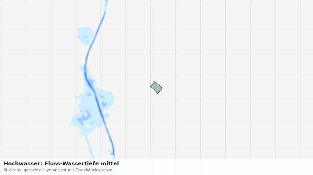 Statische Kartenansicht: Hochwasser: Fluss-Wassertiefe mittel