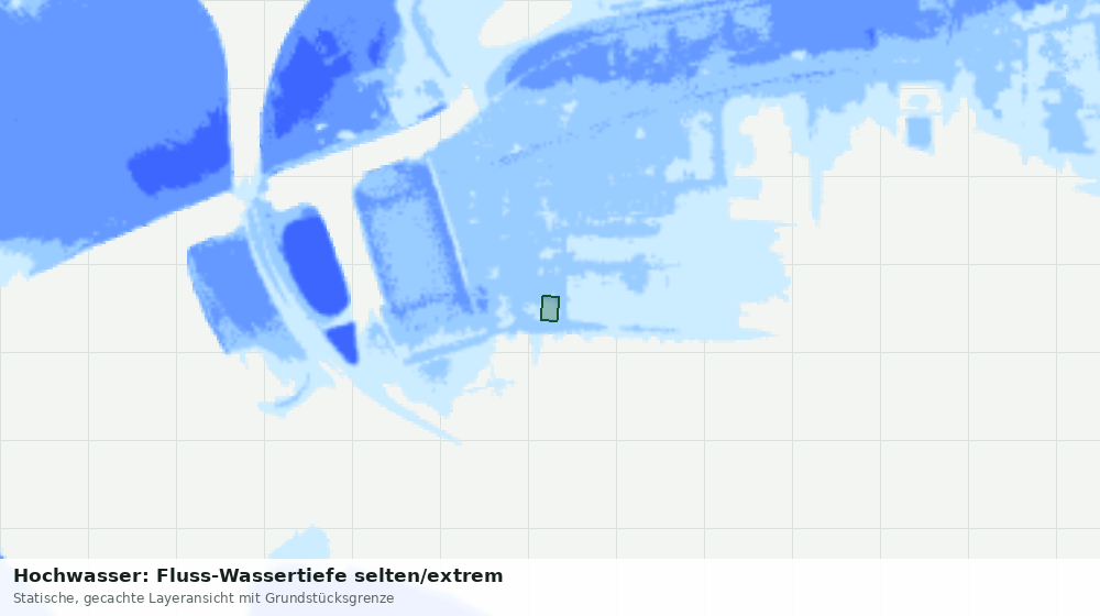 Statische Kartenansicht: Hochwasser: Fluss-Wassertiefe selten/extrem