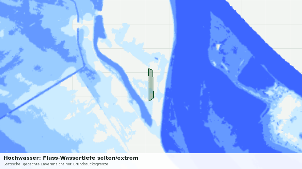 Statische Kartenansicht: Hochwasser: Fluss-Wassertiefe selten/extrem