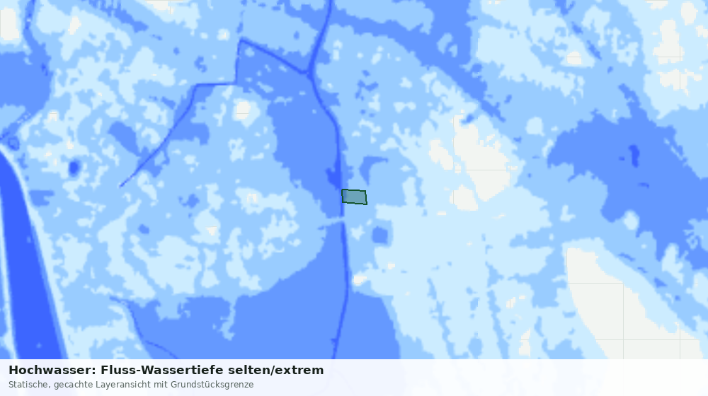 Statische Kartenansicht: Hochwasser: Fluss-Wassertiefe selten/extrem
