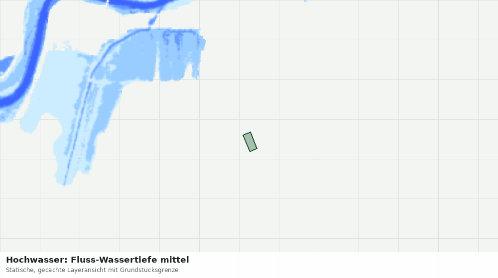 Statische Kartenansicht: Hochwasser: Fluss-Wassertiefe mittel