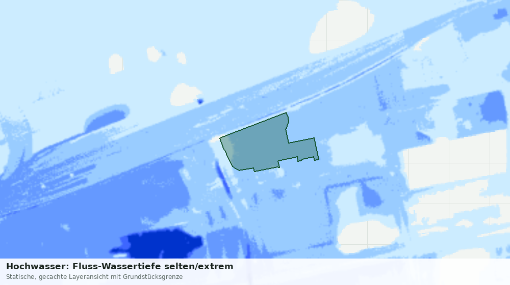Statische Kartenansicht: Hochwasser: Fluss-Wassertiefe selten/extrem