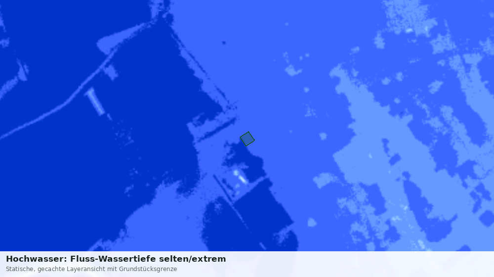 Statische Kartenansicht: Hochwasser: Fluss-Wassertiefe selten/extrem