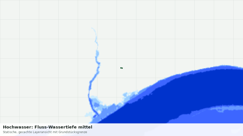 Statische Kartenansicht: Hochwasser: Fluss-Wassertiefe mittel