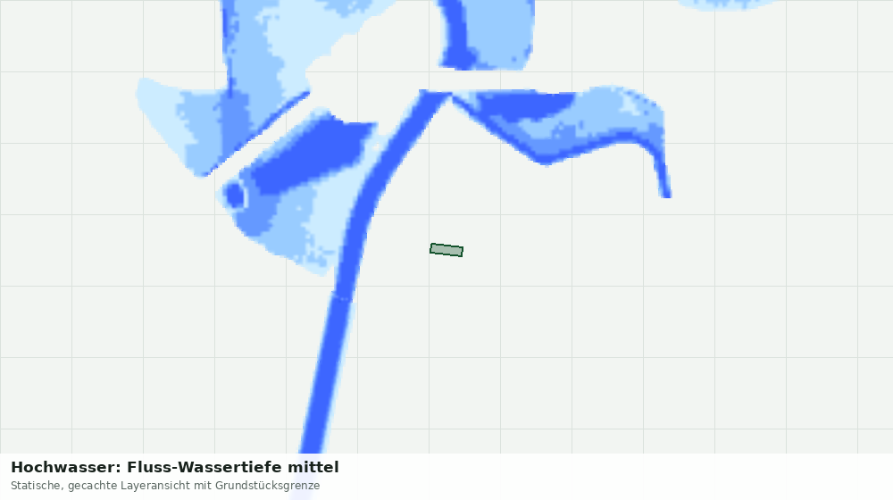 Statische Kartenansicht: Hochwasser: Fluss-Wassertiefe mittel