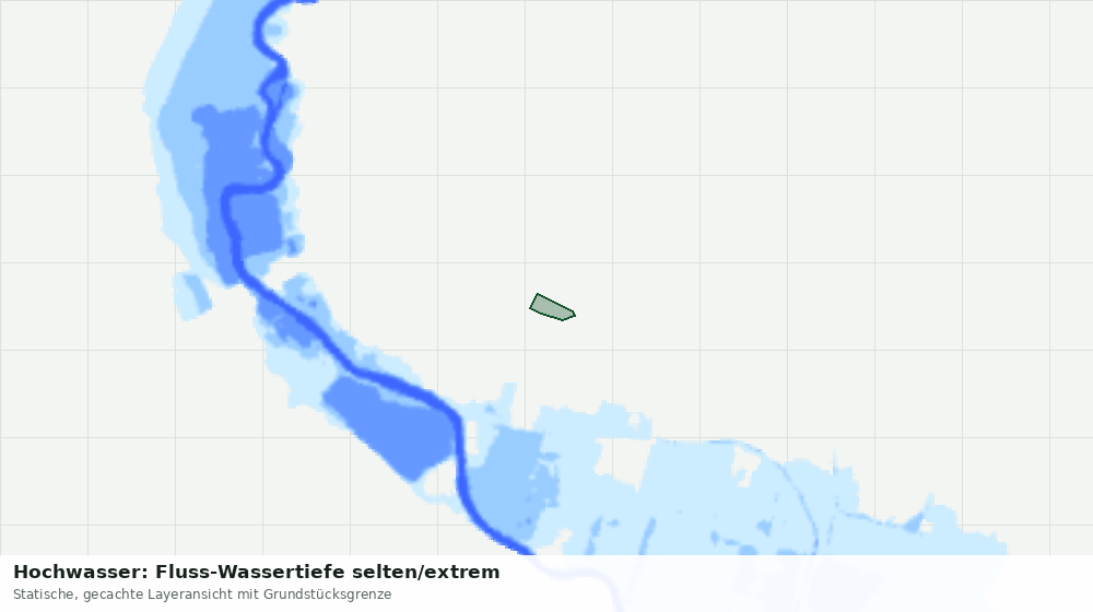 Statische Kartenansicht: Hochwasser: Fluss-Wassertiefe selten/extrem
