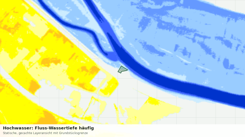 Statische Kartenansicht: Hochwasser: Fluss-Wassertiefe häufig
