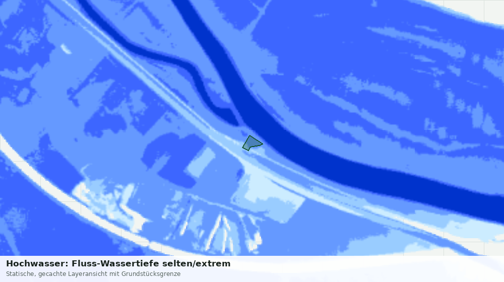 Statische Kartenansicht: Hochwasser: Fluss-Wassertiefe selten/extrem