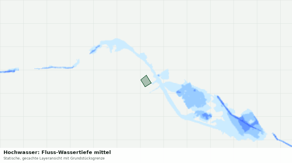 Statische Kartenansicht: Hochwasser: Fluss-Wassertiefe mittel
