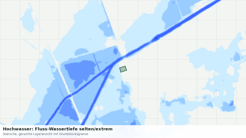 Statische Kartenansicht: Hochwasser: Fluss-Wassertiefe selten/extrem