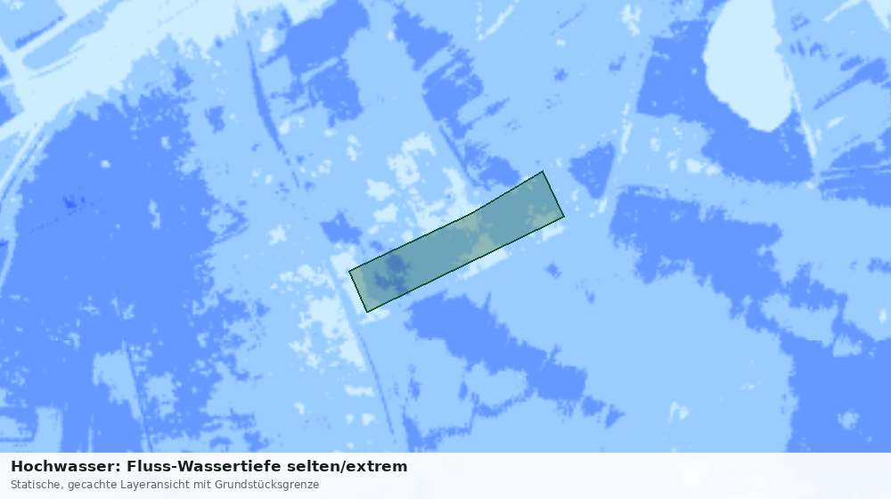 Statische Kartenansicht: Hochwasser: Fluss-Wassertiefe selten/extrem