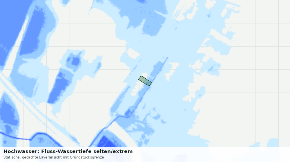 Statische Kartenansicht: Hochwasser: Fluss-Wassertiefe selten/extrem