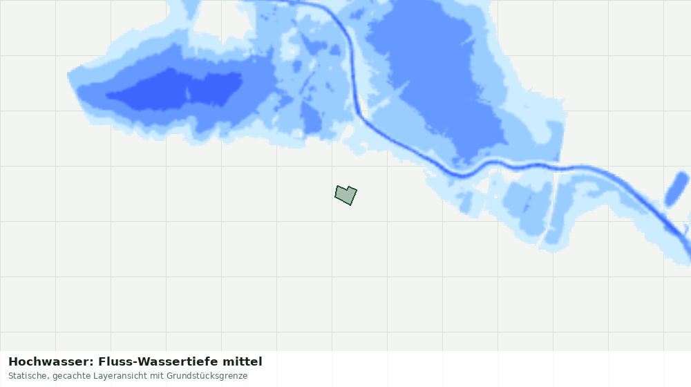 Statische Kartenansicht: Hochwasser: Fluss-Wassertiefe mittel