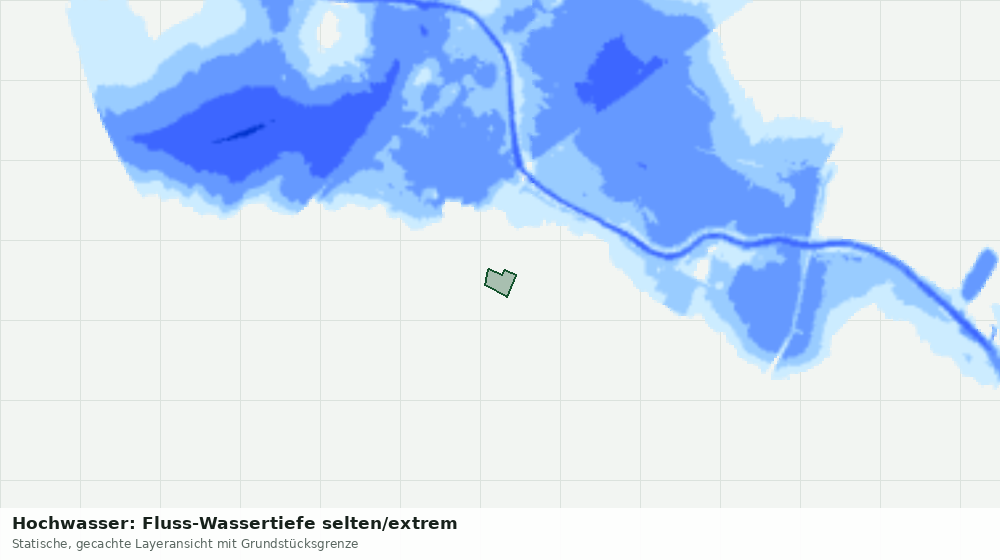 Statische Kartenansicht: Hochwasser: Fluss-Wassertiefe selten/extrem