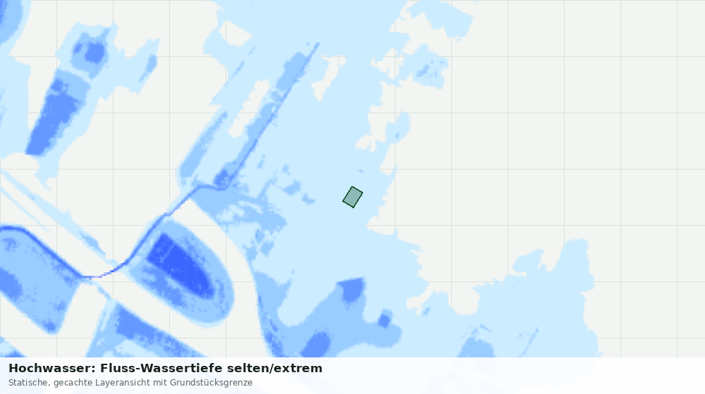 Statische Kartenansicht: Hochwasser: Fluss-Wassertiefe selten/extrem