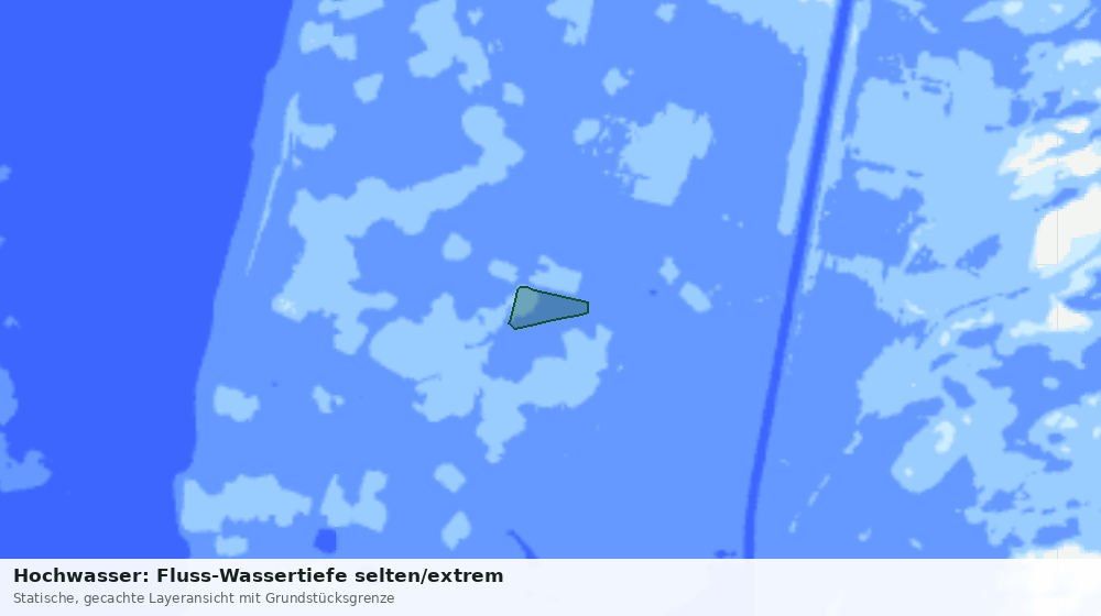Statische Kartenansicht: Hochwasser: Fluss-Wassertiefe selten/extrem