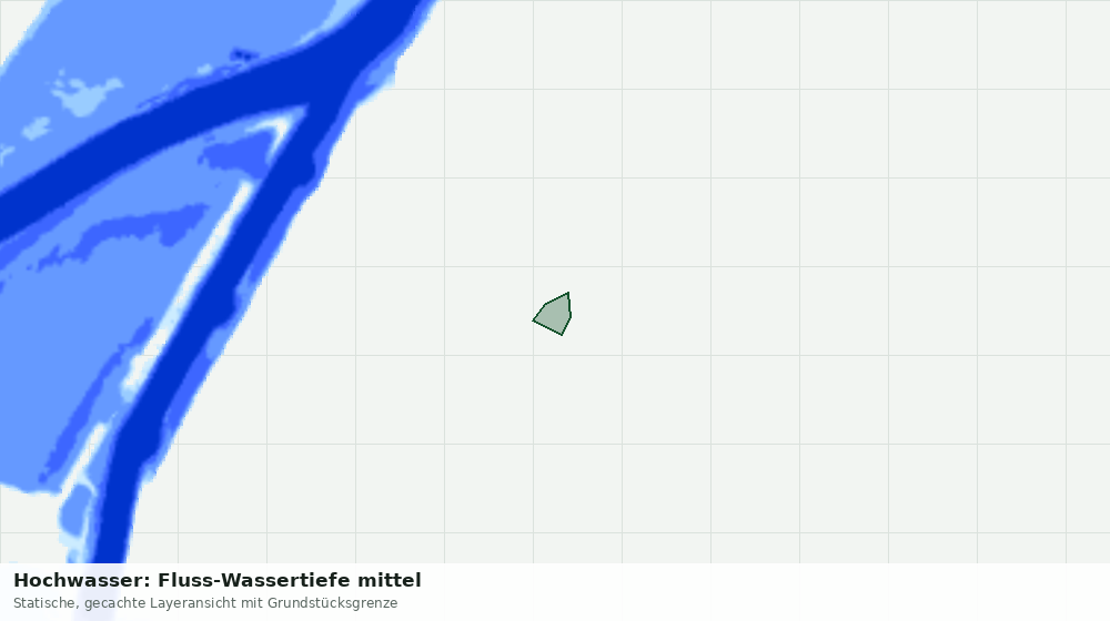 Statische Kartenansicht: Hochwasser: Fluss-Wassertiefe mittel