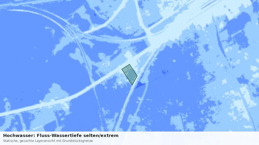 Statische Kartenansicht: Hochwasser: Fluss-Wassertiefe selten/extrem