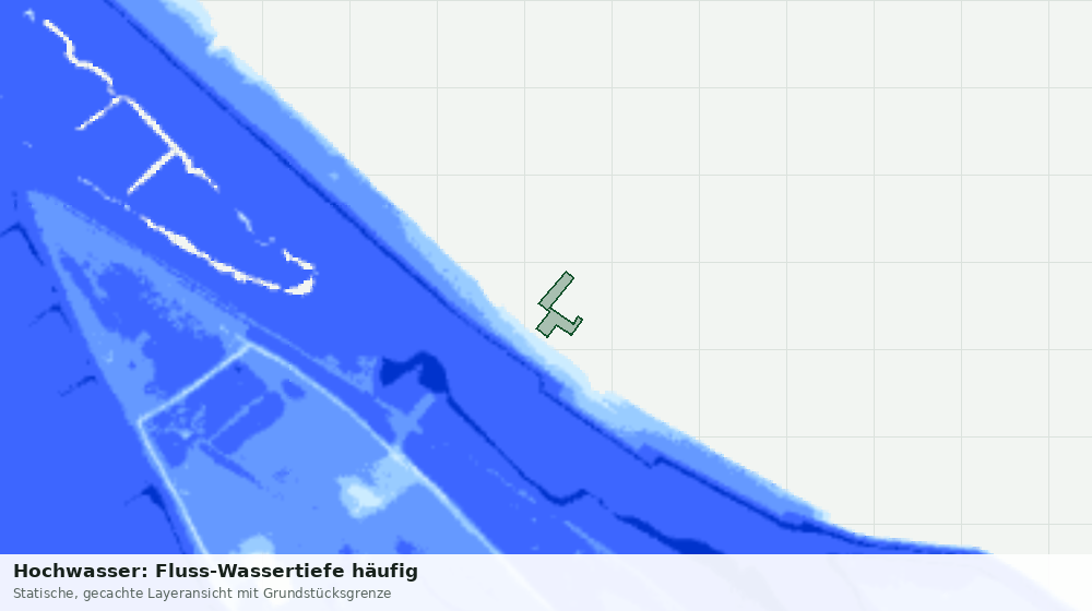 Statische Kartenansicht: Hochwasser: Fluss-Wassertiefe häufig