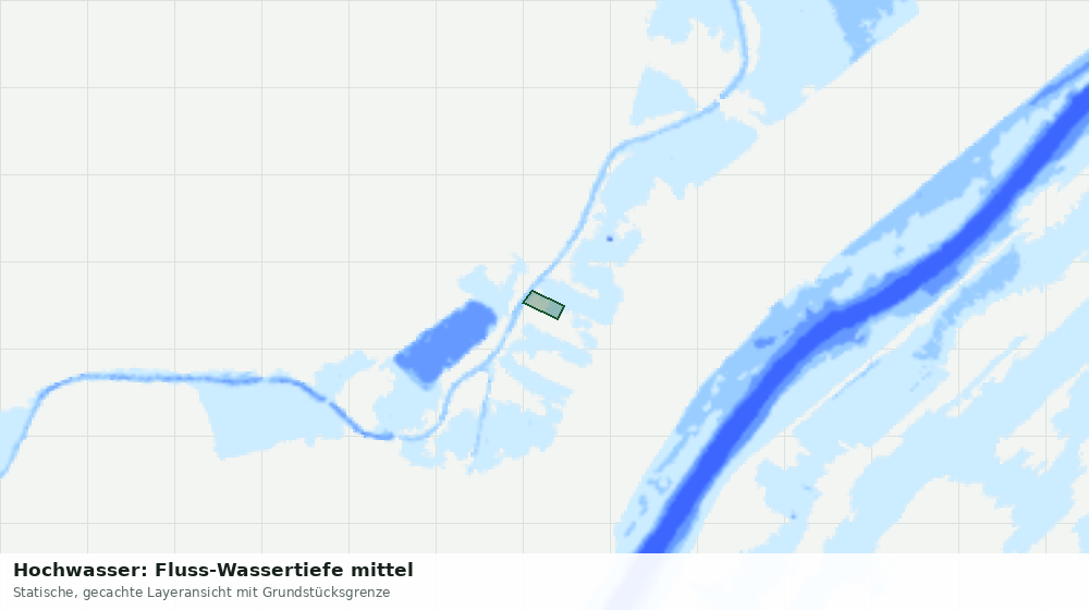 Statische Kartenansicht: Hochwasser: Fluss-Wassertiefe mittel