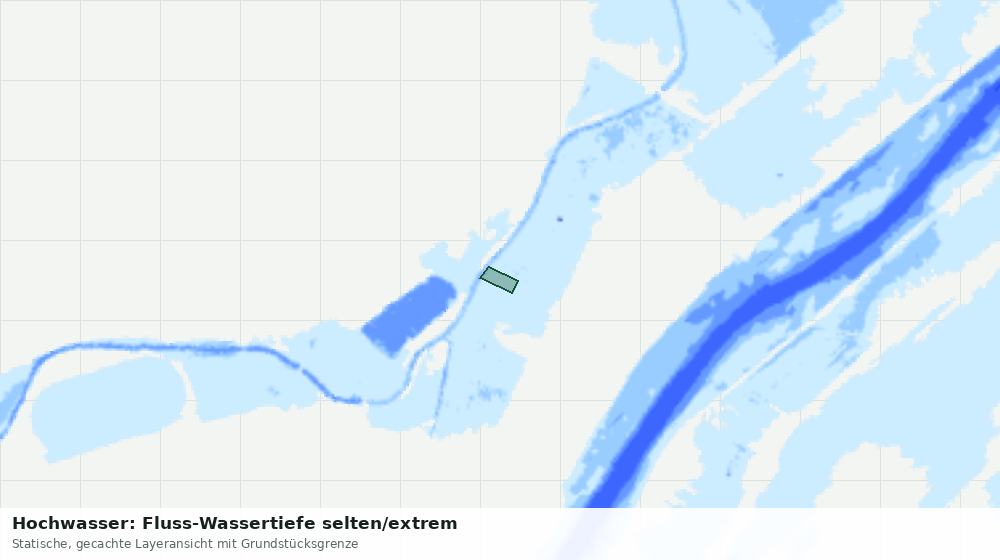 Statische Kartenansicht: Hochwasser: Fluss-Wassertiefe selten/extrem