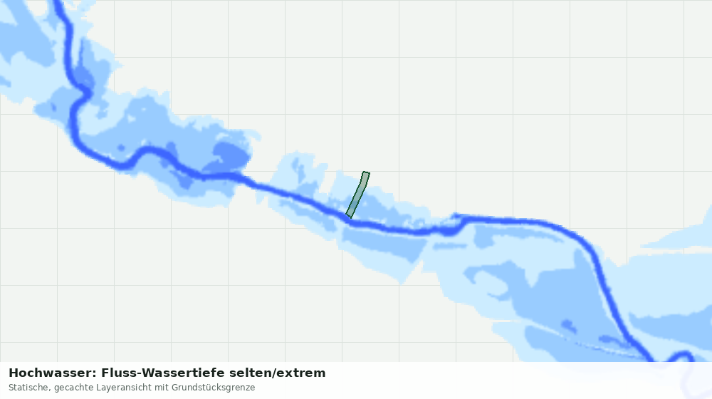 Statische Kartenansicht: Hochwasser: Fluss-Wassertiefe selten/extrem