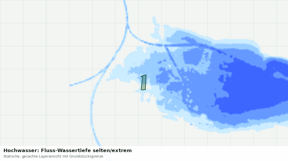 Statische Kartenansicht: Hochwasser: Fluss-Wassertiefe selten/extrem