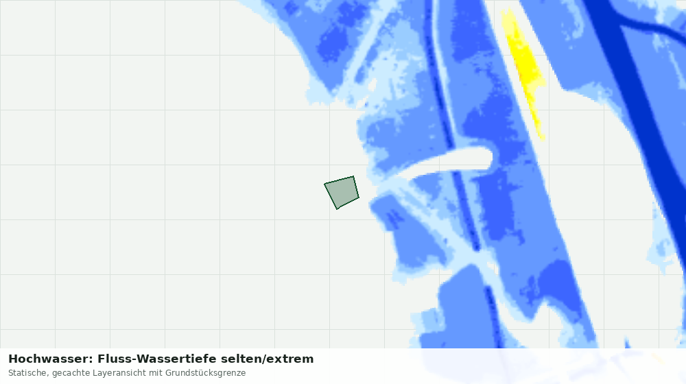 Statische Kartenansicht: Hochwasser: Fluss-Wassertiefe selten/extrem