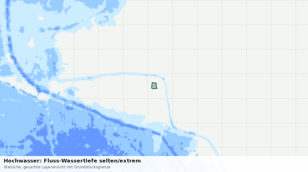 Statische Kartenansicht: Hochwasser: Fluss-Wassertiefe selten/extrem