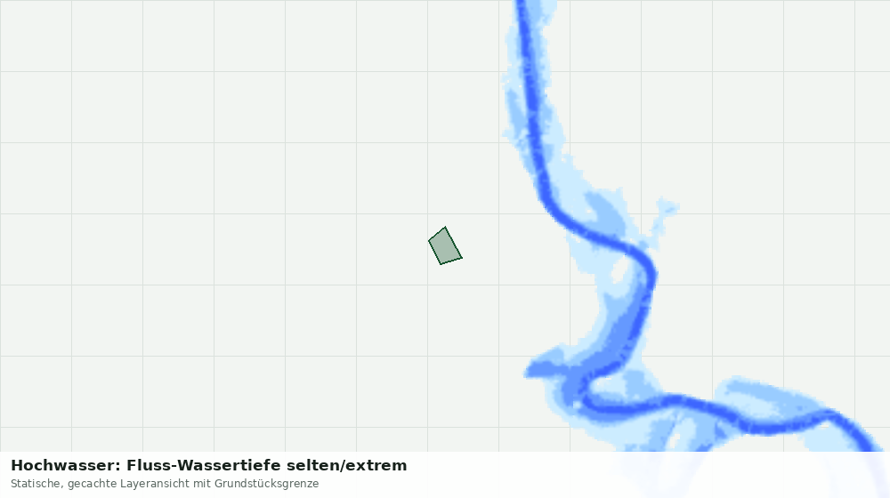 Statische Kartenansicht: Hochwasser: Fluss-Wassertiefe selten/extrem